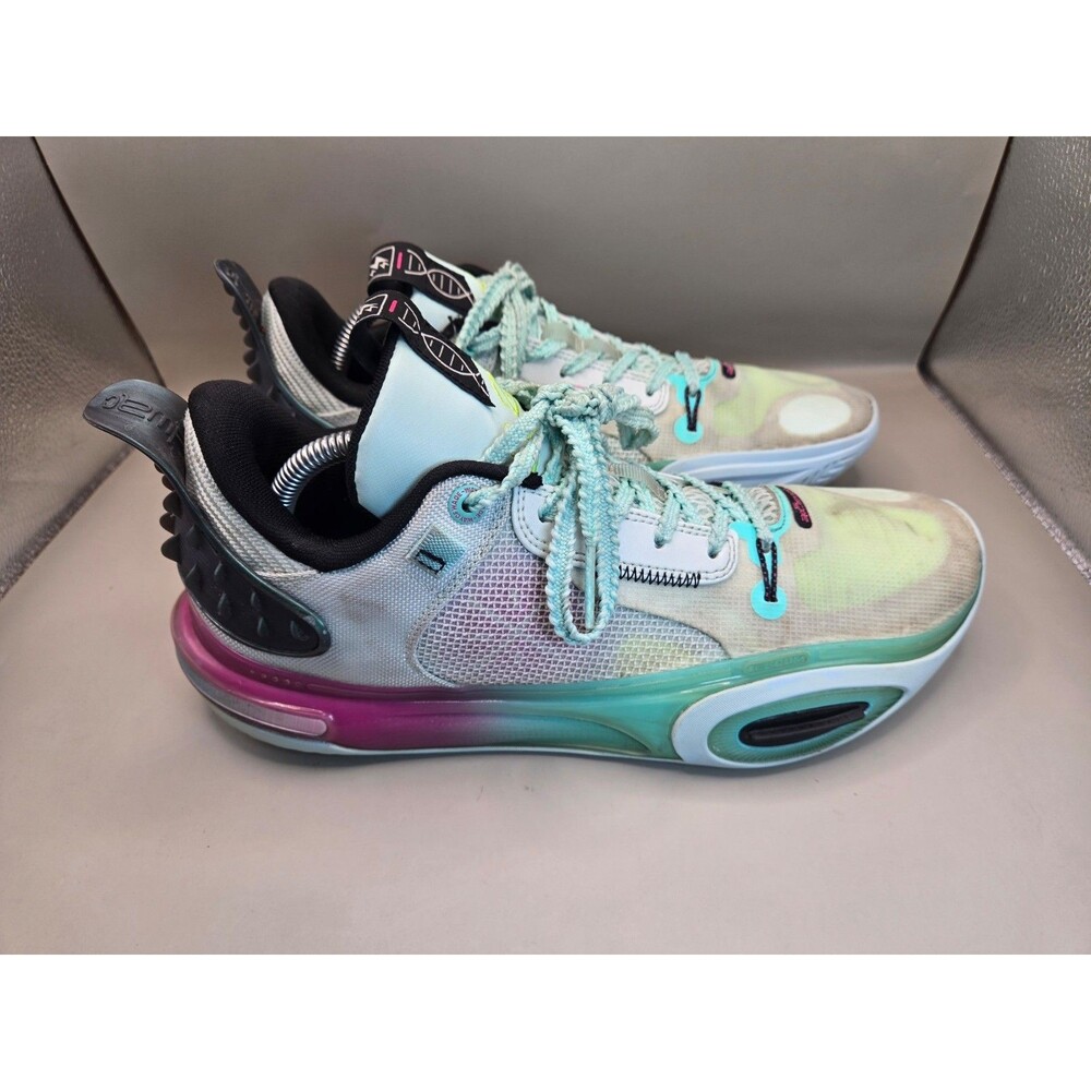 Li-Ning Wade All City 11 Ice Blood Basketball Shoes Men's 9.5 Green Gym Sneakers